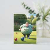 Jolly Lawn Bowler Man, Briefkaart (Staand voorkant)