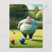 Jolly Lawn Bowler Man, Briefkaart (Voorkant)