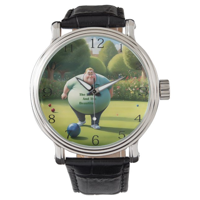 Jolly Lawn Bowler Man, Horloge (Voorkant)