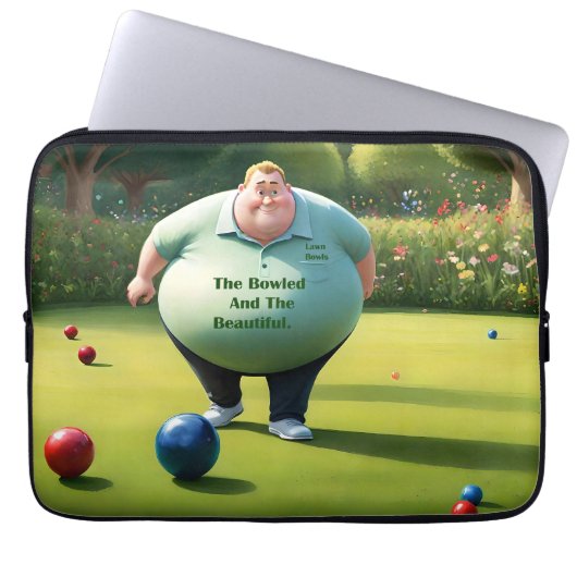 Jolly Lawn Bowler Man, Laptop Sleeve (Voorkant)