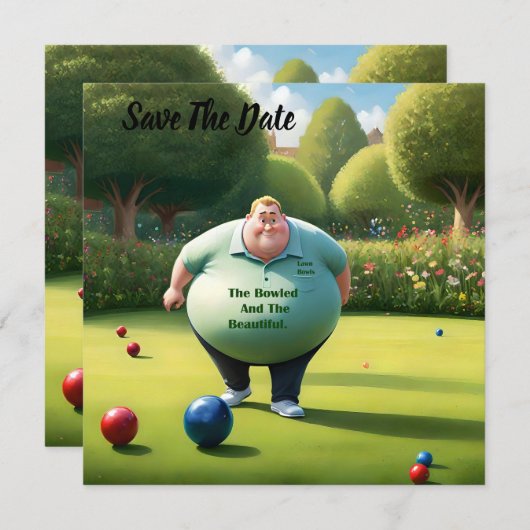 Jolly Lawn Bowler Man, Save The Date (Voorkant / Achterkant)