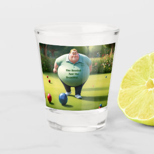 Jolly Lawn Bowler Man, Shot Glas