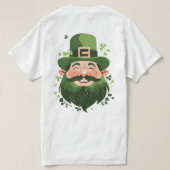 Jolly Leprechaun St. Patrick’s Day 3D Illustration T-shirt (Design achterkant)