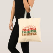 Jolly Mama Retro Groovy Kerst Feestdagen Tote Bag (Voorkant (product))