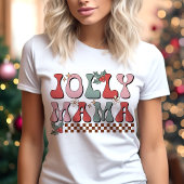 Jolly Mama Retro Kerstmis Tri-Blend Shirt