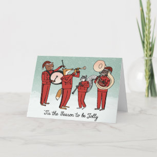 Jolly Marching Band Kerst Kaart