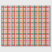 Jolly Meerkleurig Gingham Gift Wrapping Paper Cadeaupapier (Vlak)