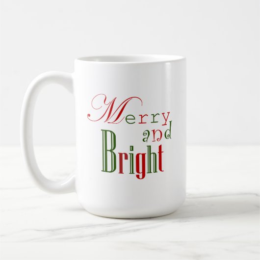 Jolly Merry en Bright Holiday Coffee Mok (Links)