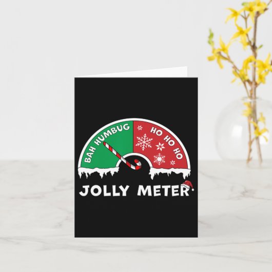 Jolly Meter Bah Humbug To Ho Ho Anti Christmas Kaart (Gele Bloem)
