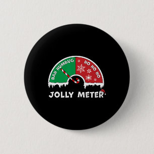 Jolly Meter Bah Humbug To Ho Ho Anti Christmas Ronde Button 5,7 Cm