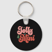 Jolly Mini Retro Groovy Christmas Holidays Toddler Sleutelhanger (Voorkant)