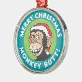Jolly Monkey Butt Metalen Ornament (Links)