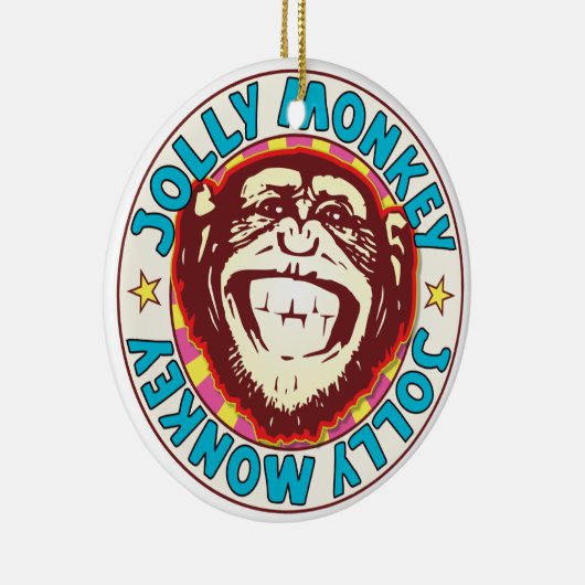 Jolly Monkey Keramisch Ornament (Rechts)