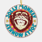 Jolly Monkey Keramisch Ornament (Voorkant)