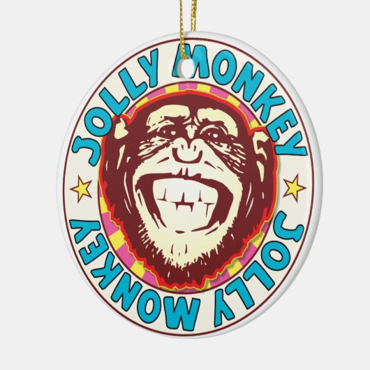 Jolly Monkey Keramisch Ornament (Links)