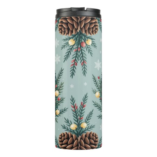 Jolly Mouse in Christmas Wreath Thermosbeker (Achterkant)