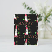 Jolly Mouse Santa: een leuke vakantie-illustratie. Feestdagenkaart (Staand voorkant)