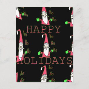 Jolly Mouse Santa: een leuke vakantie-illustratie. Feestdagenkaart