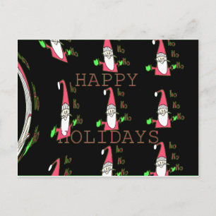 Jolly Mouse Santa: een leuke vakantie-illustratie. Feestdagenkaart