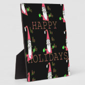 Jolly Mouse Santa: een leuke vakantie-illustratie. Fotoplaat (Zijkant)