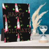 Jolly Mouse Santa: een leuke vakantie-illustratie. Fotoplaat (Zijkant)