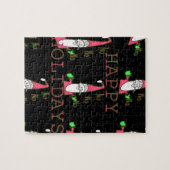 Jolly Mouse Santa: een leuke vakantie-illustratie. Legpuzzel (Horizontaal)