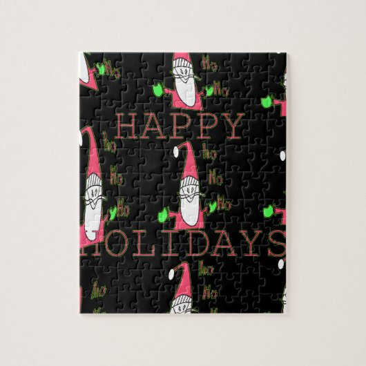 Jolly Mouse Santa: een leuke vakantie-illustratie. Legpuzzel (Verticaal)