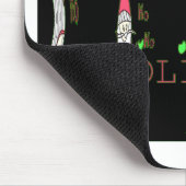 Jolly Mouse Santa: een leuke vakantie-illustratie. Muismat (Hoek)