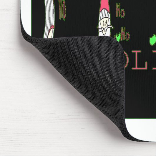 Jolly Mouse Santa: een leuke vakantie-illustratie. Muismat (Hoek)