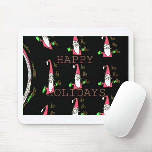 Jolly Mouse Santa: een leuke vakantie-illustratie. Muismat (Met muis)