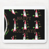 Jolly Mouse Santa: een leuke vakantie-illustratie. Muismat (Voorkant)