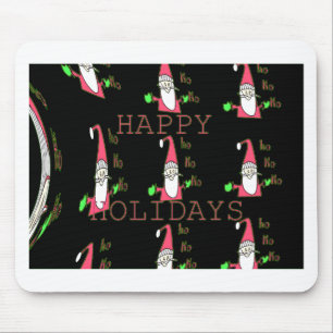 Jolly Mouse Santa: een leuke vakantie-illustratie. Muismat