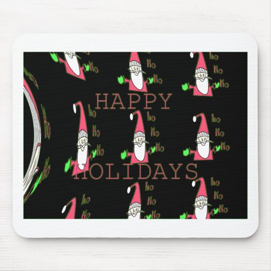 Jolly Mouse Santa: een leuke vakantie-illustratie. Muismat (Voorkant)