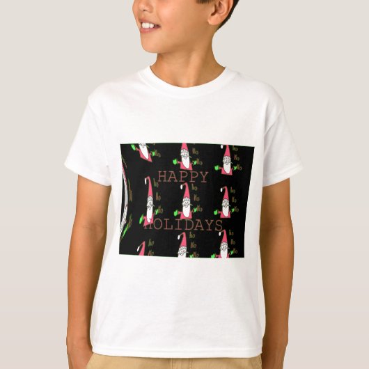 Jolly Mouse Santa: een leuke vakantie-illustratie. T-shirt (Voorkant)