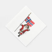 Jolly Nisse Visiting Norway Servetten (Hoek)