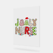 Jolly Nurse, Halloween Classic T-shirt Acryl Bord (Hoek)