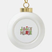 Jolly Nurse, Halloween Classic T-shirt Keramische Bal Ornament (Voorkant)