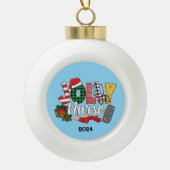 Jolly Nurse Keramische Bal Ornament (Voorkant)