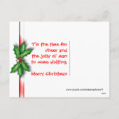 Jolly Ol Santa & Mouse Postcard Feestdagenkaart (Achterkant)