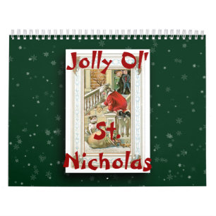 Jolly Ol' St. Nicholas Kerstmis het hele jaar door Kalender
