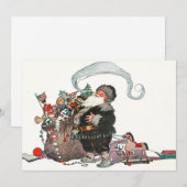  Jolly Old Elf Santa Claus geeft kerstmis Feestdagenkaart (Voorkant / Achterkant)