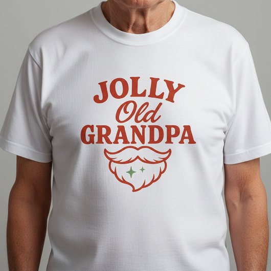 Jolly Old Grandpa | Funny Holiday Grandpa Tee T-shirt