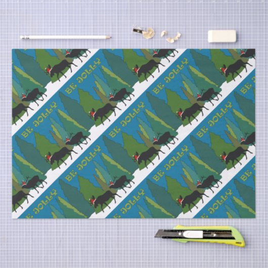 Jolly Old Moose en Elk Tissuepapier (Craft)