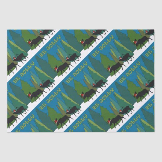 Jolly Old Moose en Elk Tissuepapier (Voorkant)