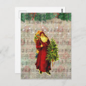 Jolly Old Saint Nicholas Christmas Eve Santa Claus Briefkaart (Voorkant / Achterkant)