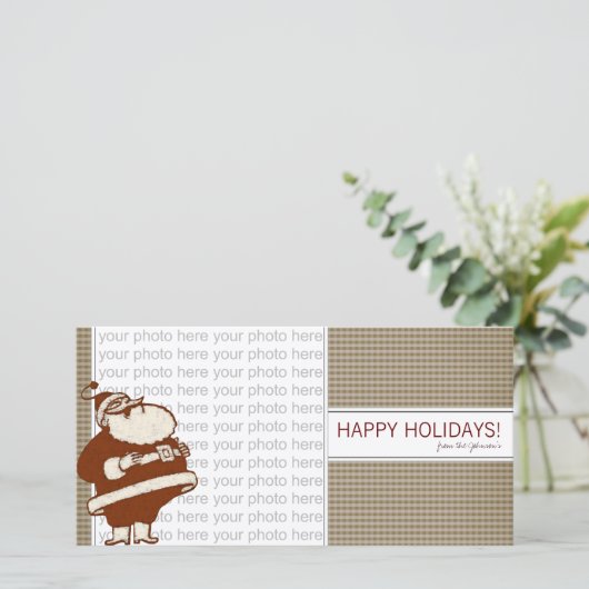 Jolly Old Saint Nick-fotokaart Feestdagenkaart (Staand voorkant)