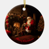 Jolly Old Saint Nick Keramisch Ornament (Voorkant)