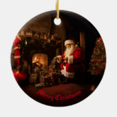 Jolly Old Saint Nick Keramisch Ornament (Achterkant)