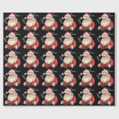 Jolly Old Santa Claus Personalized Wrapping Paper Cadeaupapier (Vlak)