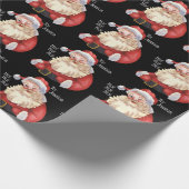 Jolly Old Santa Claus Personalized Wrapping Paper Cadeaupapier (Hoek)